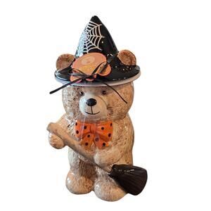 Halloween Creepy Critters Witch Teddy Bear Cookie Jar 10" TikTok Viral NEW